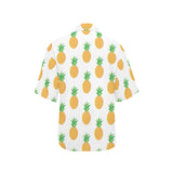 Pineapples pattern Women's All Over Print Hawaiian Shirt