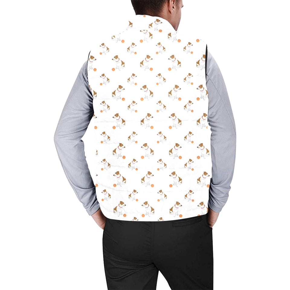 Jack Russel Pattern Print Design 05 Men's Padded Vest