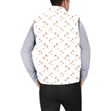 Jack Russel Pattern Print Design 05 Men's Padded Vest