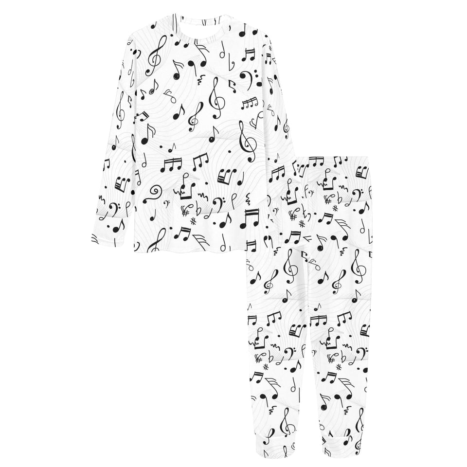Music Notes Pattern Print Design 04 Women's All Over Print Pajama Set