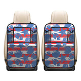 American football ball star stripes pattern Car Seat Back Organizer