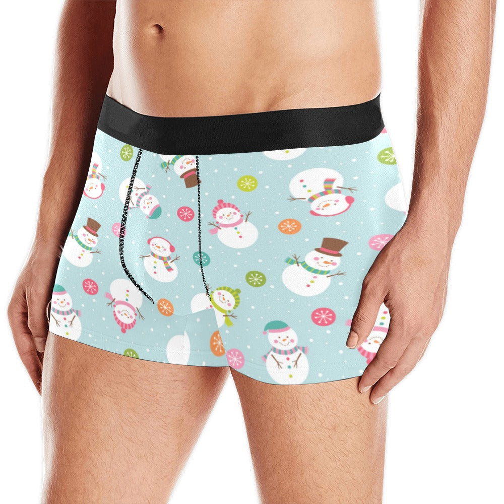 Cute snowman snowflake pattern Men's All Over Print Boxer Briefs Men's Underwear