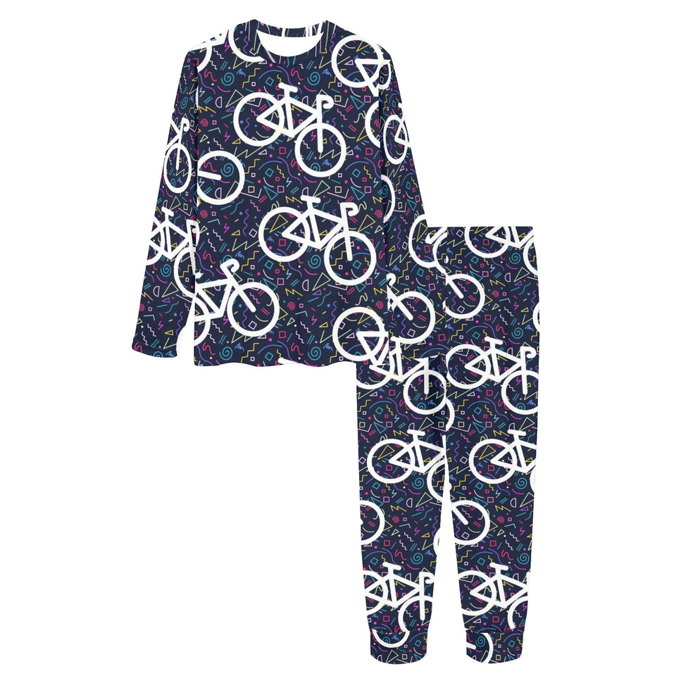Bicycle Pattern Print Design 03 Women's All Over Print Pajama Set