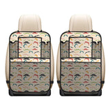 Mustache Beard Pattern Print Design 03 Car Seat Back Organizer