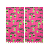 Alien Pattern Print Design 03 Gauze Curtain