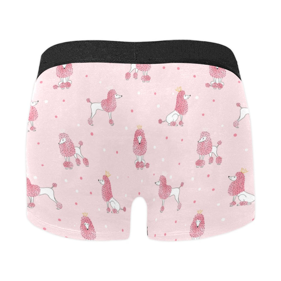 Poodle dog pink color theme Men's All Over Print Boxer Briefs Men's Underwear