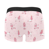 Poodle dog pink color theme Men's All Over Print Boxer Briefs Men's Underwear