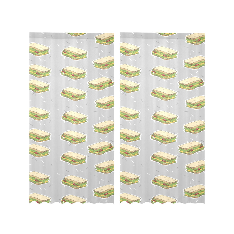 Sandwich Pattern Print Design 05 Gauze Curtain