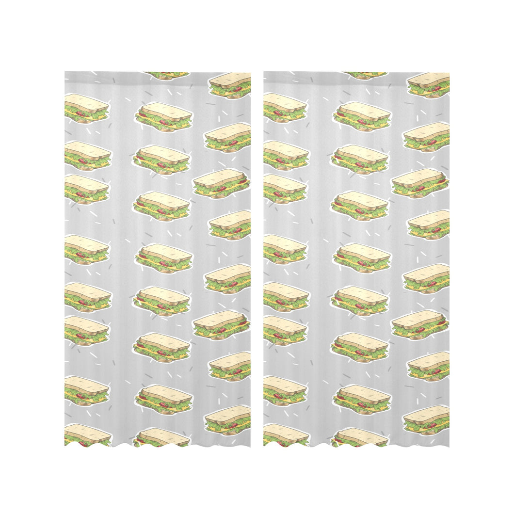 Sandwich Pattern Print Design 05 Gauze Curtain