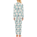 Cute Penguin pattern Women's All Over Print Pajama Set