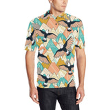 Eagle Pattern Print Design 02 Men's All Over Print Polo Shirt