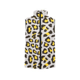 Gray Leopard print pattern Men's Padded Vest