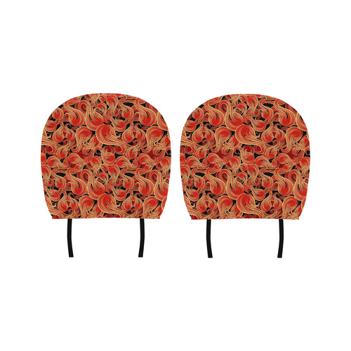 Fire flame pattern Car Headrest Cover