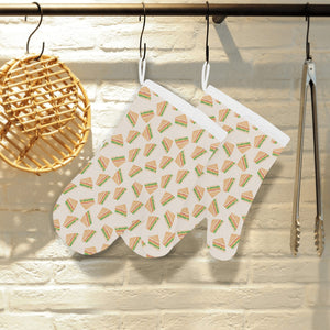 Sandwich Pattern Print Design 01 Heat Resistant Oven Mitts
