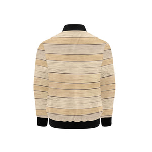 Wood Printed Pattern Print Design 01 Kids' Boys' Girls' Bomber Jacket