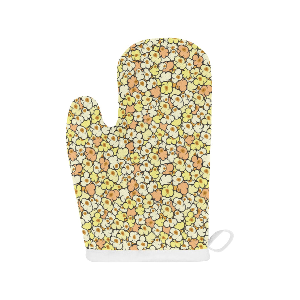 Popcorn Pattern Print Design 03 Heat Resistant Oven Mitts