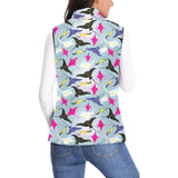 Stingray Pattern Print Design 01 Women's Padded Vest