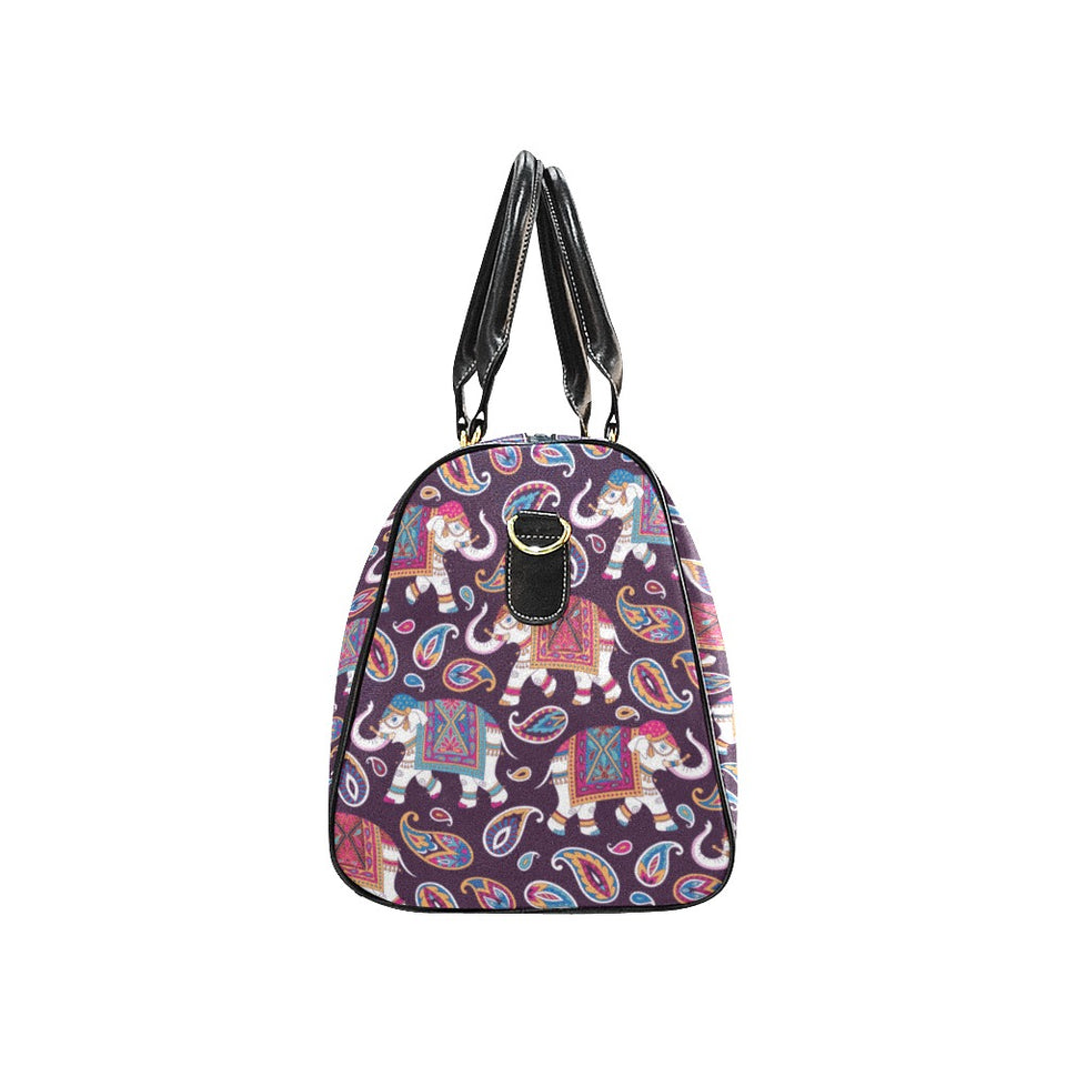 Elephant indian style ornament pattern Travel Bag