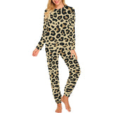 Leopard print design pattern Women's All Over Print Pajama Set