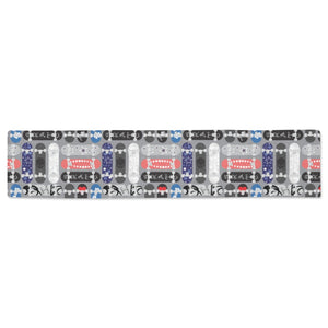 Skate Board Pattern Print Design 04 Table Runner