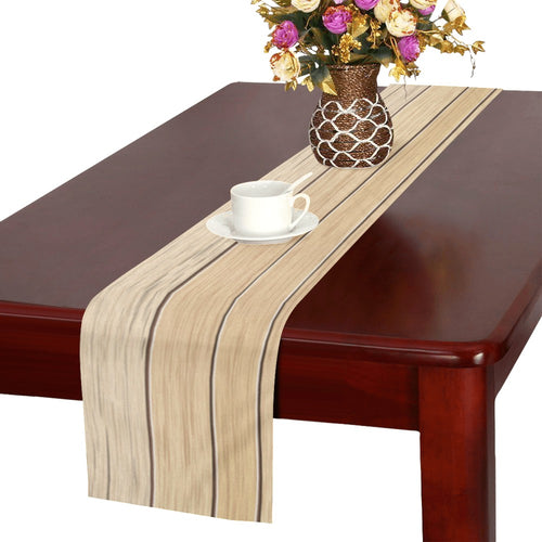 Wood Printed Pattern Print Design 01 Table Runner