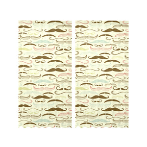 Mustache Beard Pattern Print Design 01 Gauze Curtain