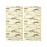 Mustache Beard Pattern Print Design 01 Gauze Curtain