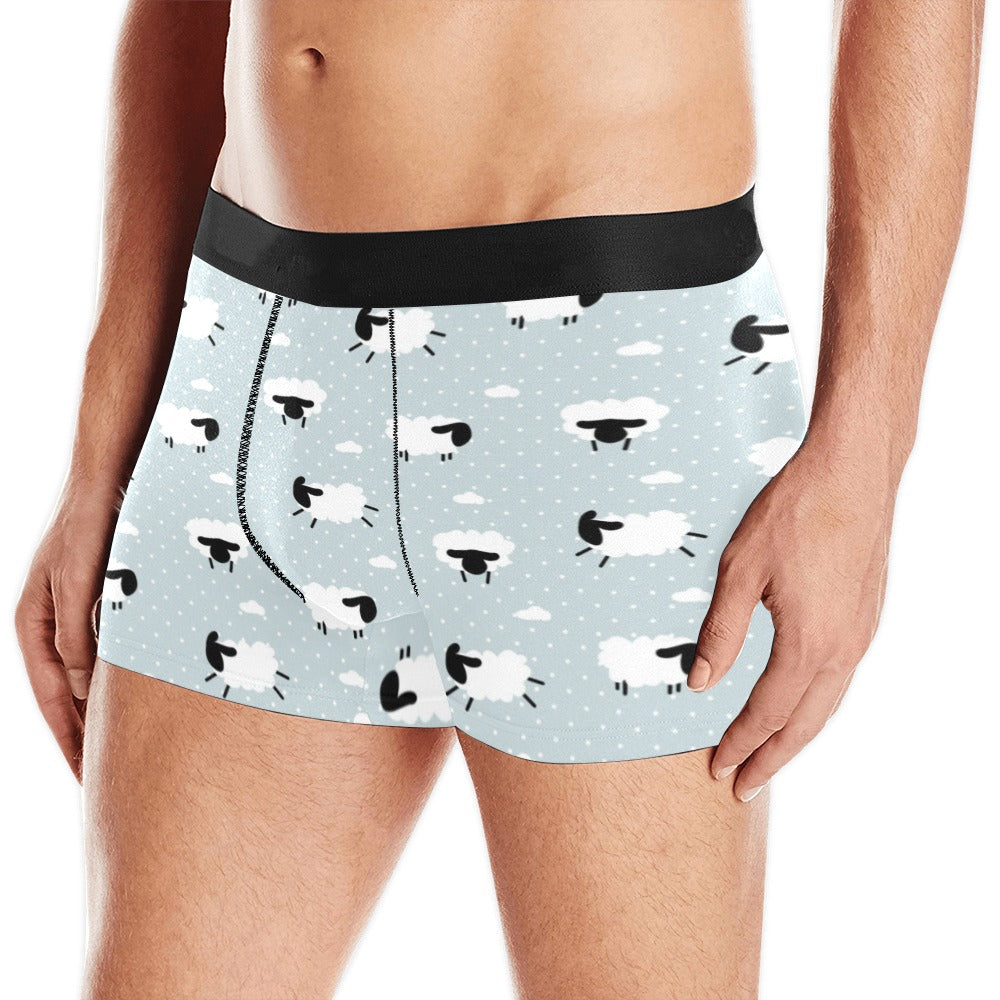 Sheep polka dot cloud pattern Men's All Over Print Boxer Briefs Men's Underwear