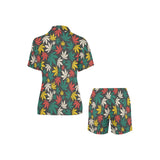 Canabis Marijuana Weed Pattern Print Design 02 Women's V-Neck Short Pajama Set