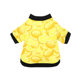 lemon pattern All Over Print Pet Dog Round Neck Fuzzy Shirt