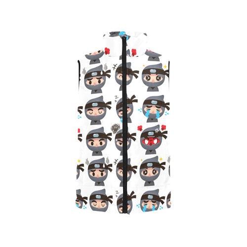 Cute ninja design pattern Men's Padded Vest