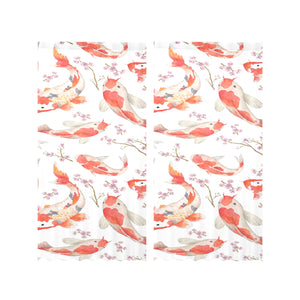 Watercolor Koi Fish Carp Fish pattern Gauze Curtain