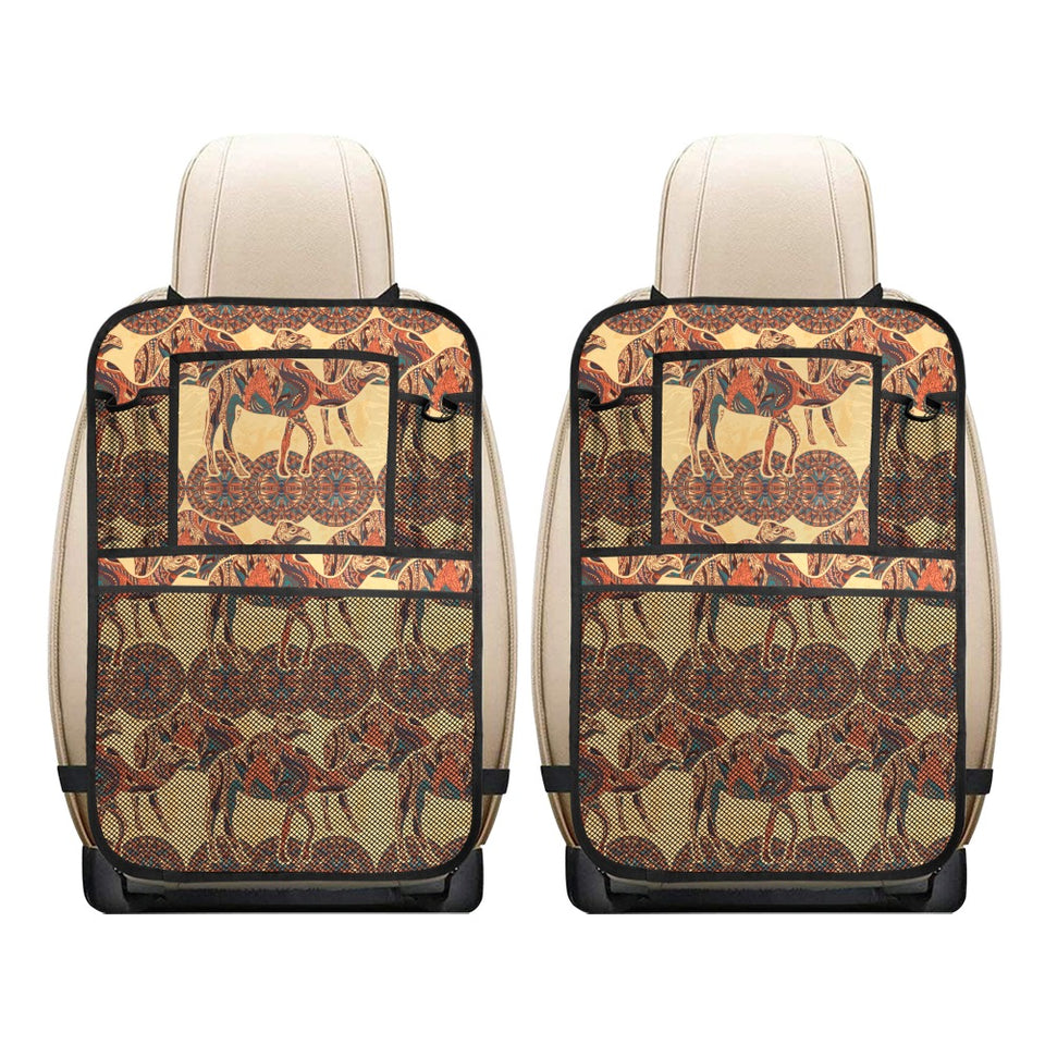 Camel polynesian tribal design pattern Car Seat Back Organizer