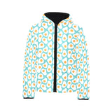 Fried Eggs Pattern Print Design 04 Kids' Boys' Girls' Padded Hooded Jacket