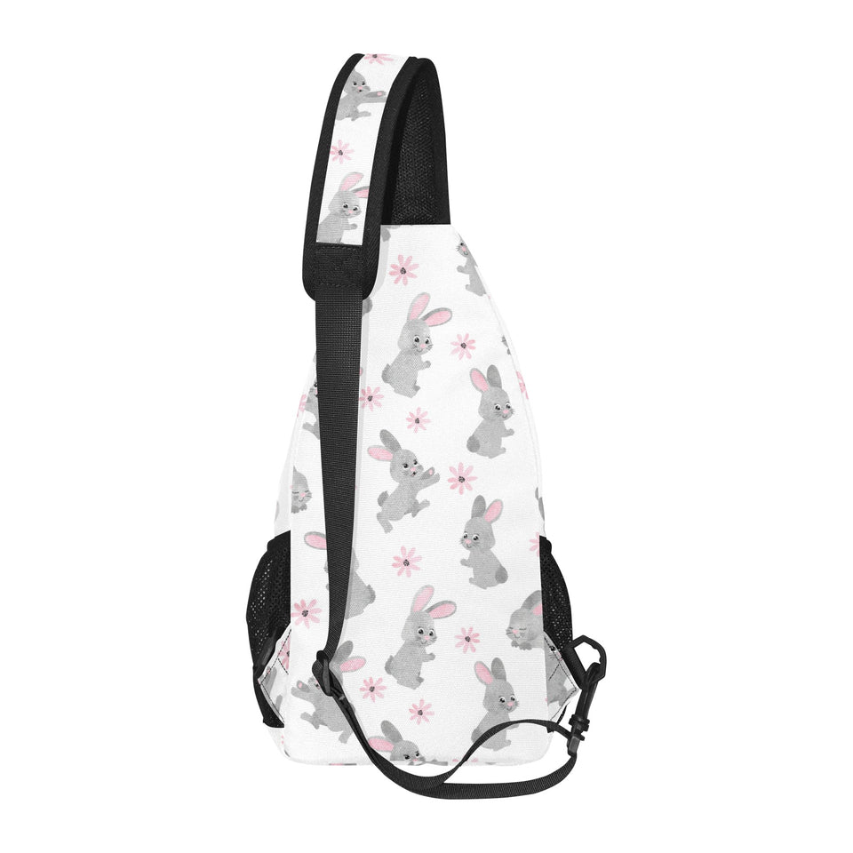 Watercolor cute rabbit pattern All Over Print Chest Bag