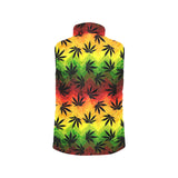 Canabis Marijuana Weed Pattern Print Design 03 Women's Padded Vest