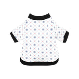 Anchor rudder nautical design pattern All Over Print Pet Dog Round Neck Fuzzy Shirt