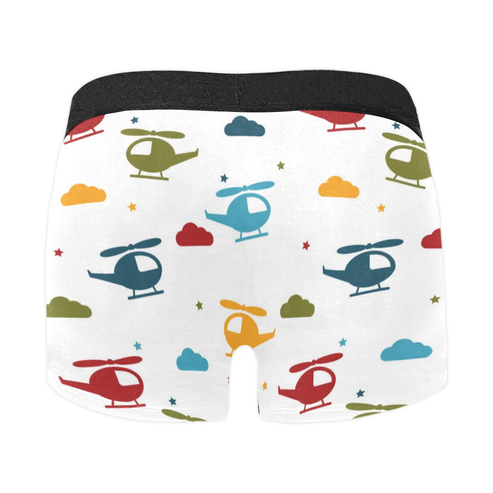 Colorful helicopter pattern Men's All Over Print Boxer Briefs Men's Underwear