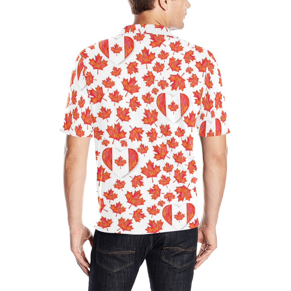 Canada Pattern Print Design 02 Men's All Over Print Polo Shirt