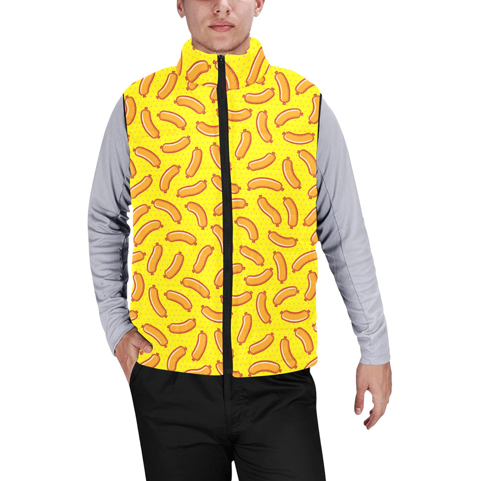 Sausage Pattern Print Design 01 Men's Padded Vest