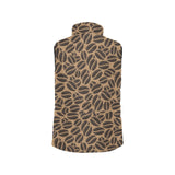 Coffee bean on brown background Women's Padded Vest