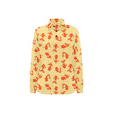 Goldfish Pattern Print Design 02 Women's Long Sleeve Polo Shirt