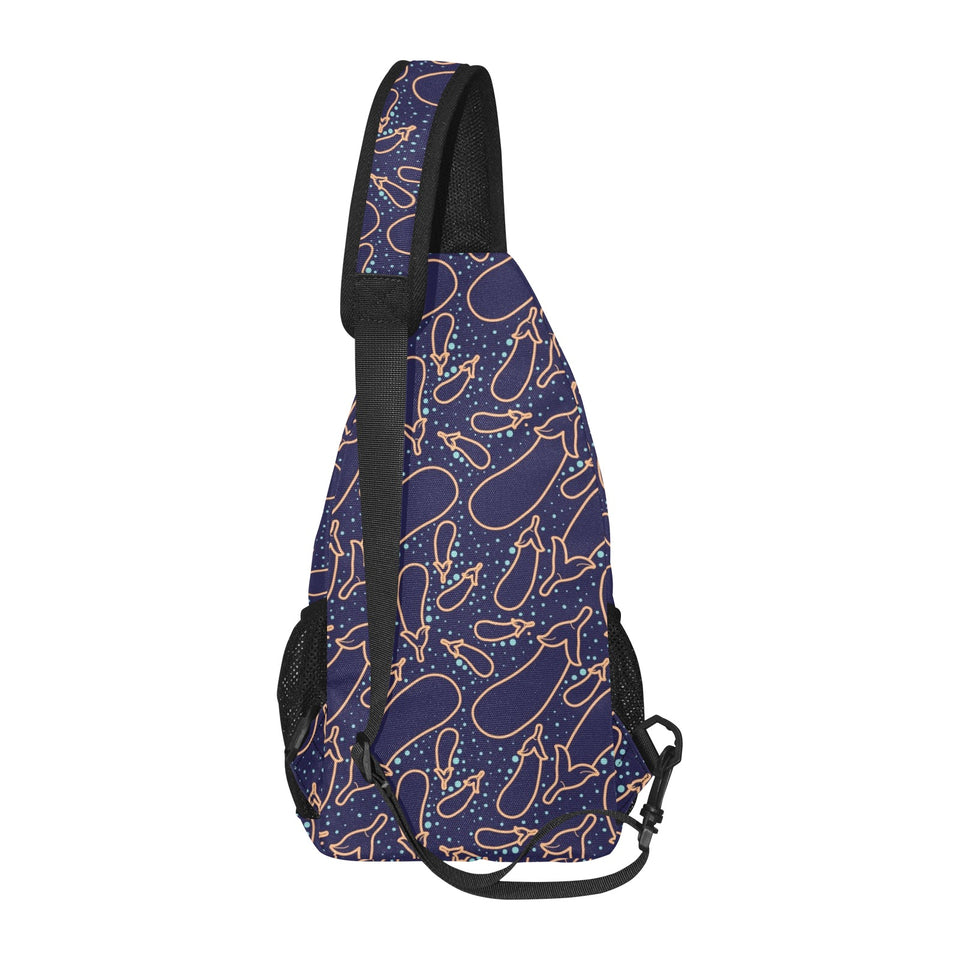 Eggplant Pattern Print Design 04 All Over Print Chest Bag
