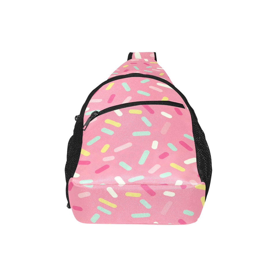 Pink donut glaze candy pattern All Over Print Chest Bag