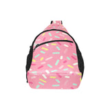 Pink donut glaze candy pattern All Over Print Chest Bag