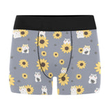 Cute hamster sunflower pattern background Men's All Over Print Boxer Briefs Men's Underwear