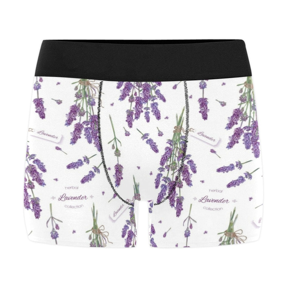 lavender flower design pattern Men's All Over Print Boxer Briefs Men's Underwear