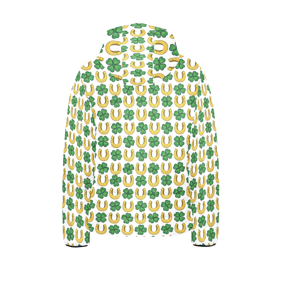 Horseshoes Pattern Print Design 04 Kids' Boys' Girls' Padded Hooded Jacket