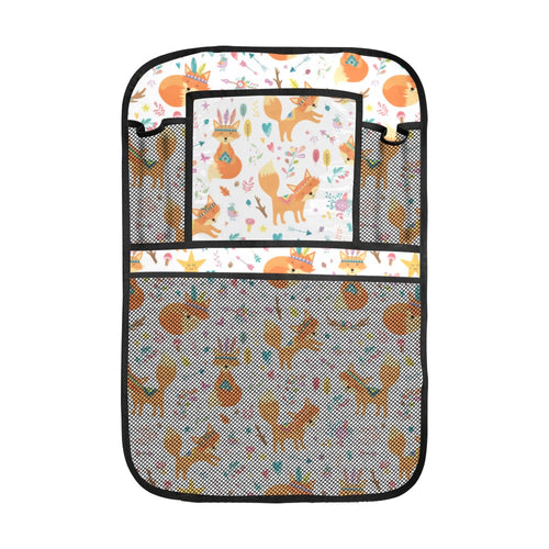 cute tribal fox pattern Car Seat Back Organizer
