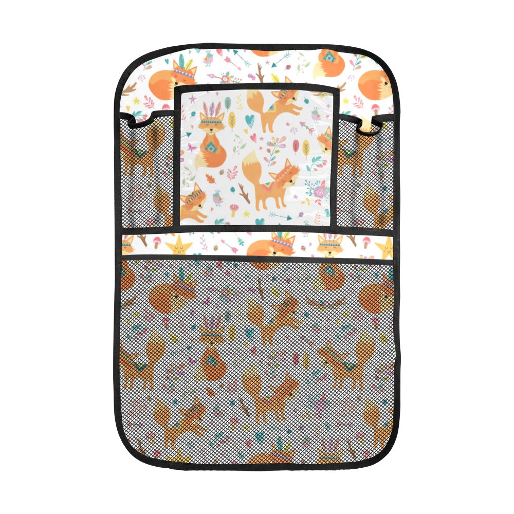 cute tribal fox pattern Car Seat Back Organizer